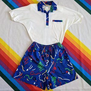 80s Colorful Tennis Style 2-piece by Peter Popovitch